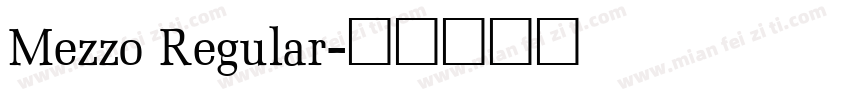 Mezzo Regular字体转换